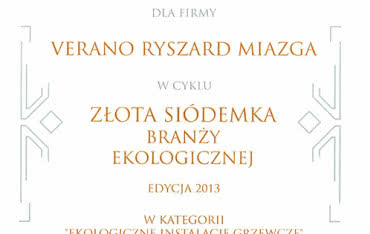 Złota Siódemka Branży Ekologicznej 2013
