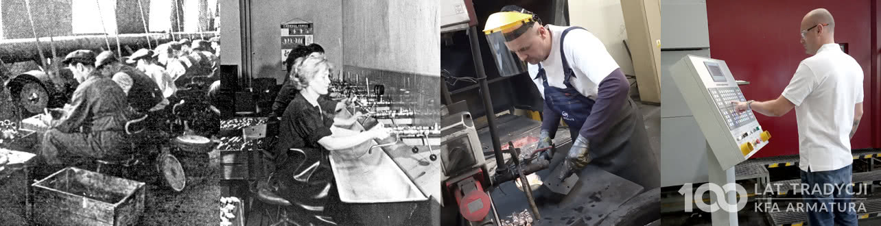 Pracownicy zakładu produkcyjnego KFA Armatura