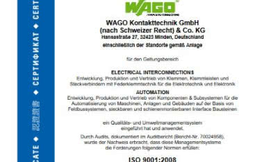 Certyfikat DIN ISO -14001